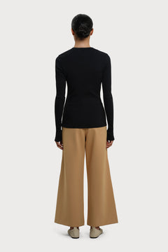 Lottie Wide Pants Camel Brown