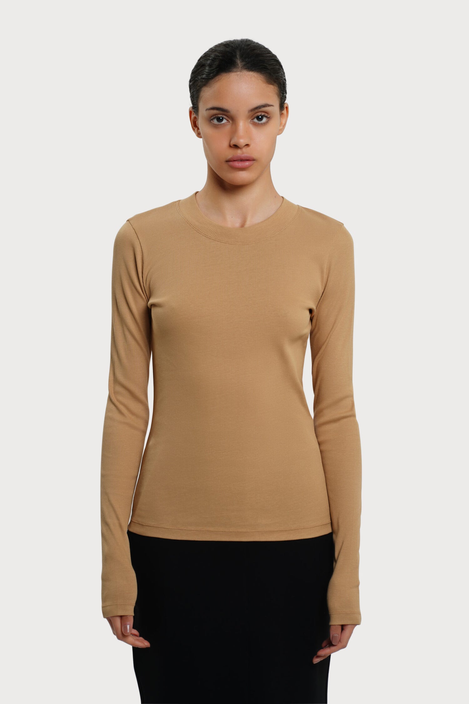 Ottawa Long Sleeve Top Camel Brown