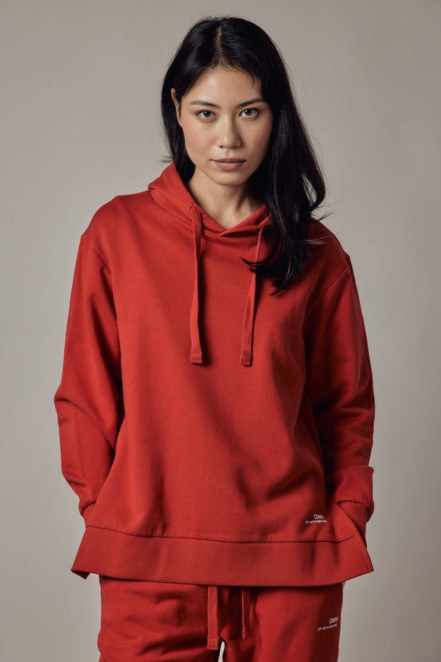 Women's Hoodie Sweatshirt With Side Slits