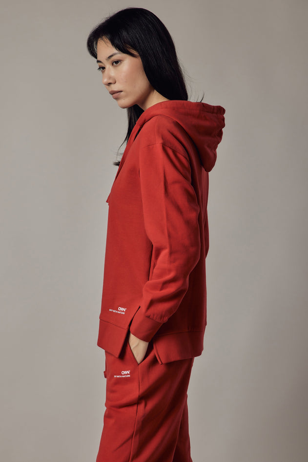 Women's Hoodie Sweatshirt With Side Slits