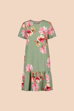 Ruffle T-shirt Dress Cherry Blossom