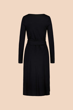 Soft Wrap Dress Black