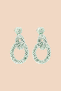 Gia Earrings Pearl Mint