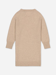 Kids' Cashmere Sweater Dress Beige