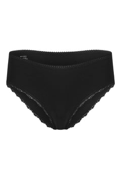 Paloma Organic Cotton Lace Briefs Black