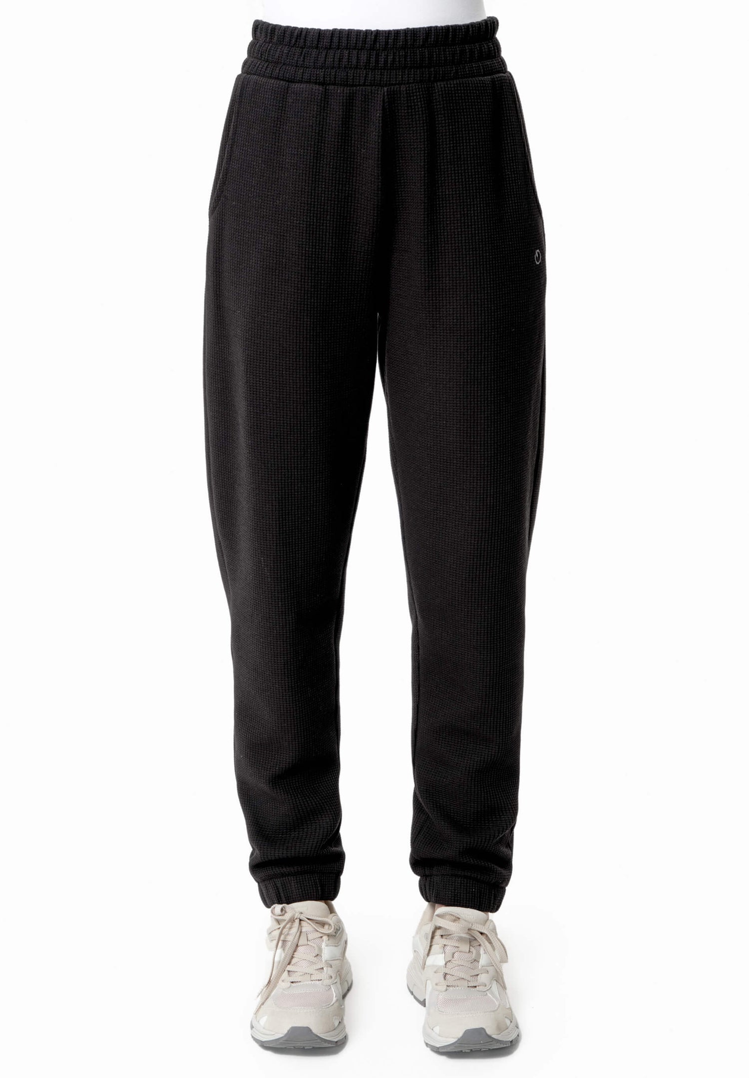 Pariss Wafeljoggingbroek Zwart