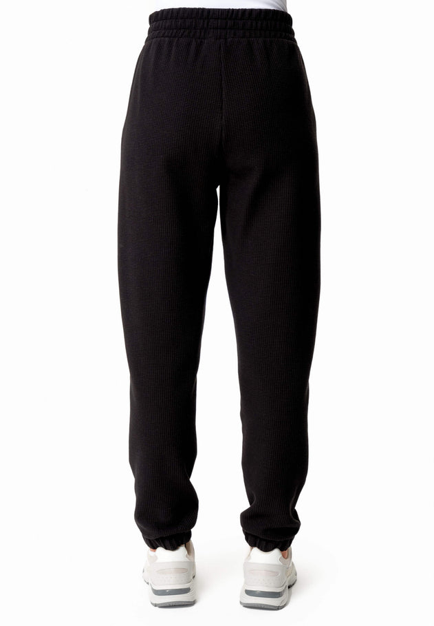Pariss Wafeljoggingbroek Zwart