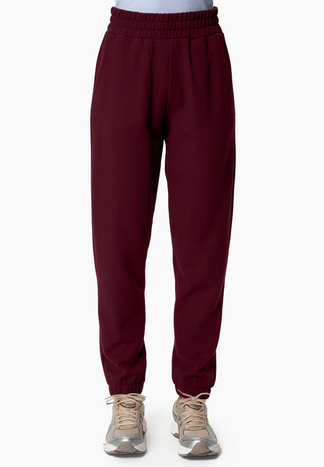Pariss Wafeljoggingbroek Bordeaux