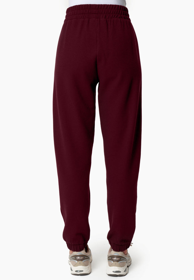 Pariss Wafeljoggingbroek Bordeaux
