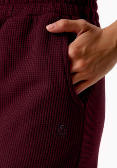 Pariss Wafeljoggingbroek Bordeaux