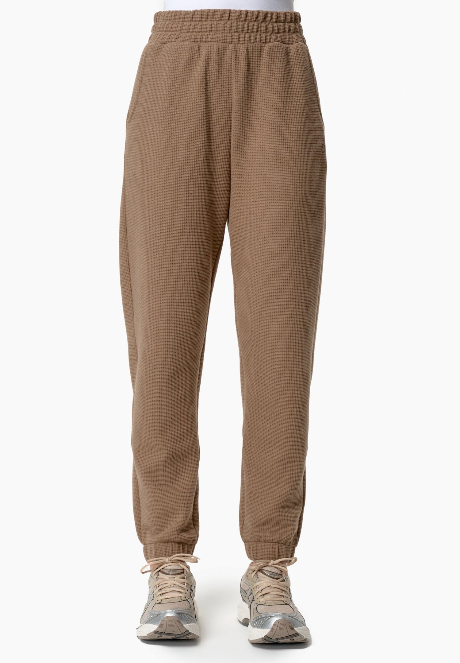 Pariss Wafeljoggingbroek Gravel