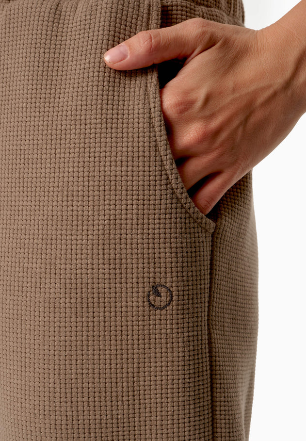 Pariss Wafeljoggingbroek Gravel