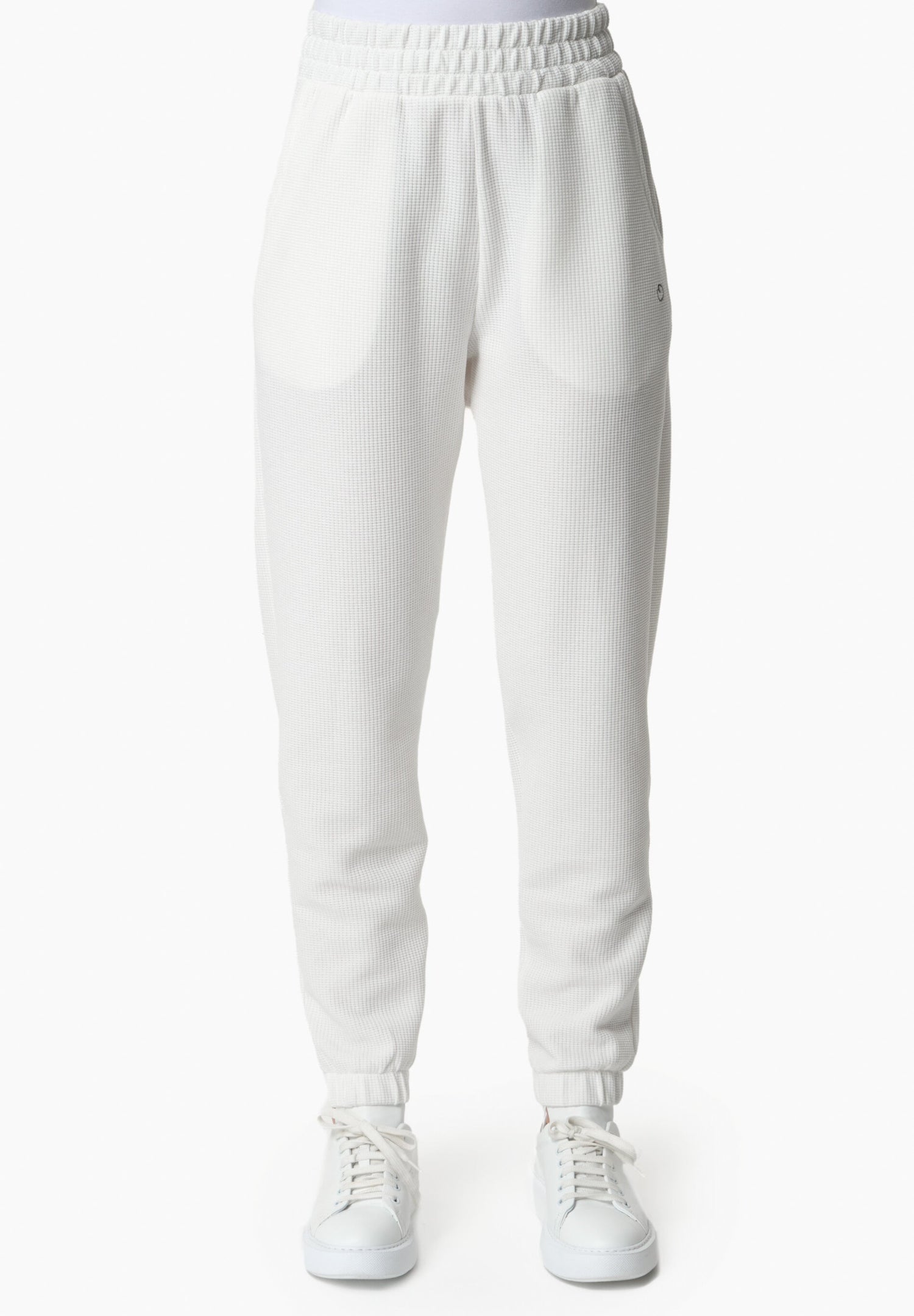 Pariss Wafeljoggingbroek Gebroken wit