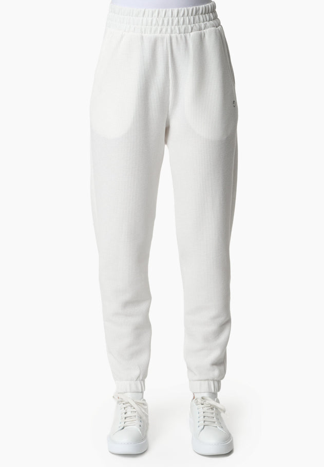 Pariss Wafeljoggingbroek Gebroken wit