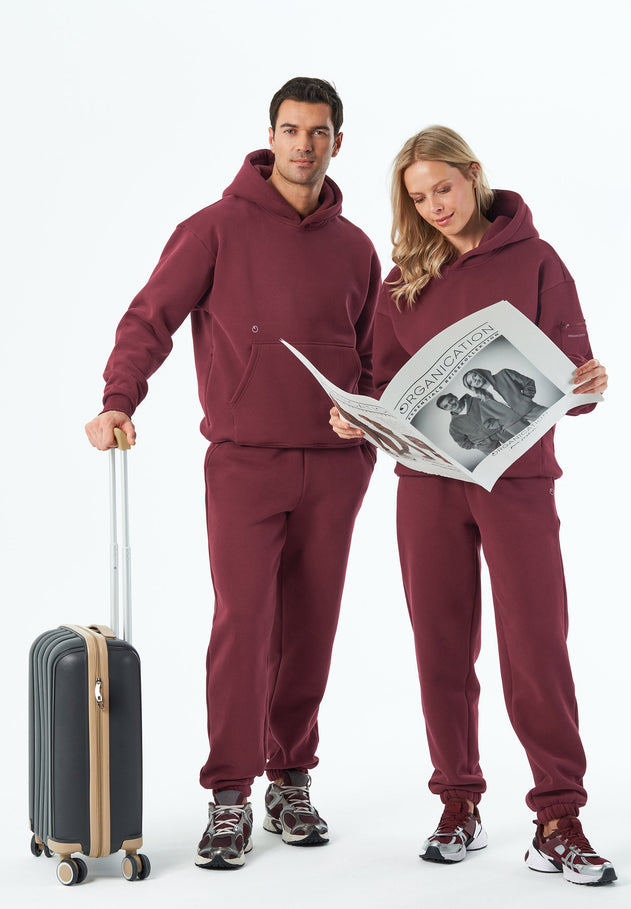 Parkerr Unisex Sweatpants Bordeaux Red