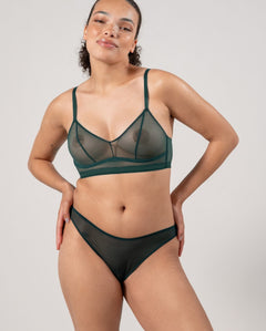 Mesh Bikini Briefs Pine Green