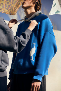 NWHR x Museo del Prado Tsuru Knitted Sweater Blue