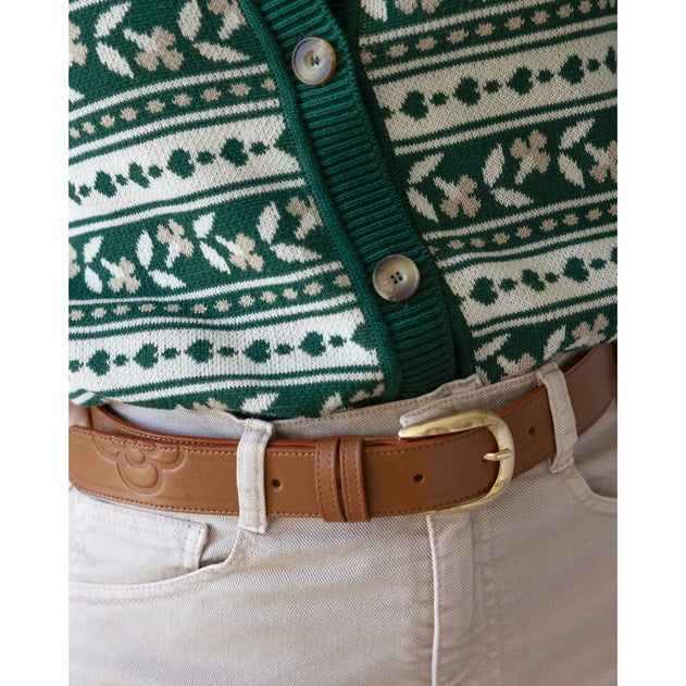 Flower Belt Brown