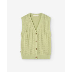 Alena Knitted Vest Green/Yellow