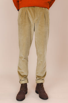 The Dacian Corduroy Trousers  Champagne Beige