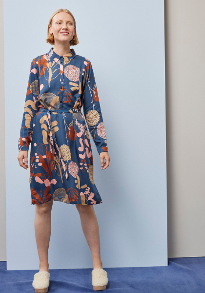 Shirt Dress Wild Garden Petrol