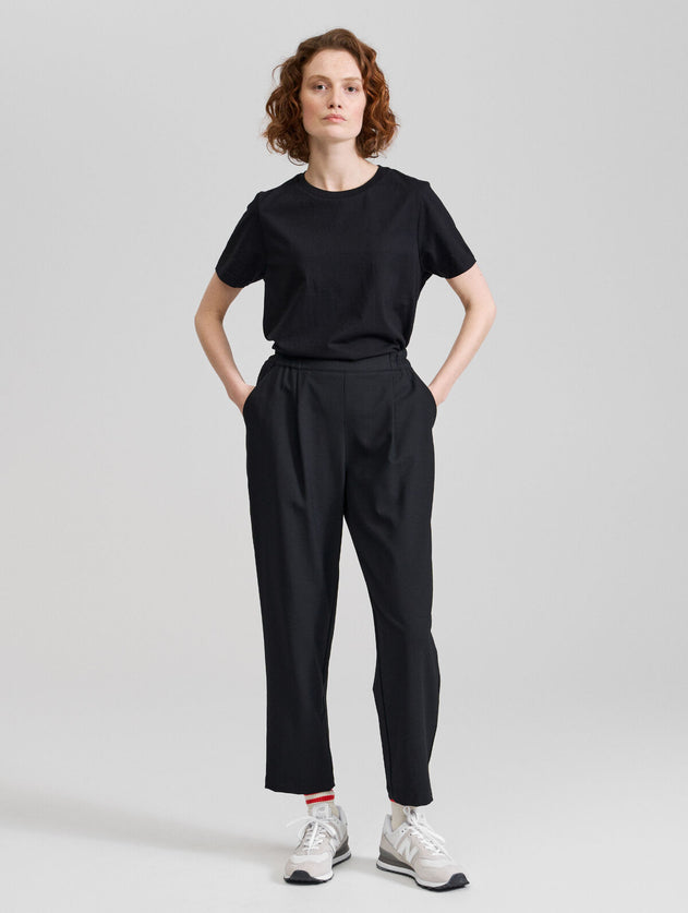 Paula Wool Blend Pants Black