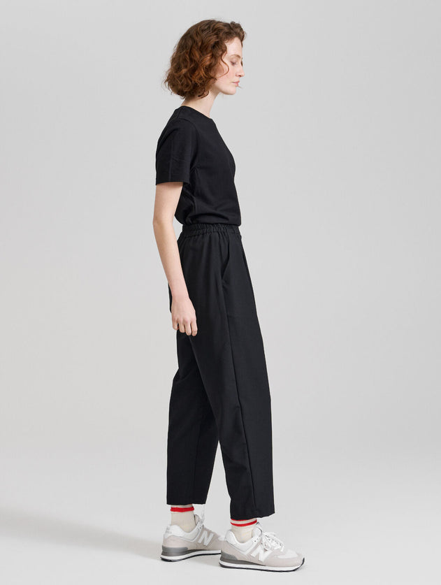 Paula Wool Blend Pants Black