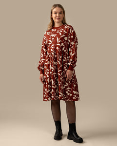 Long-Sleeved Dress Shadows Mahogany