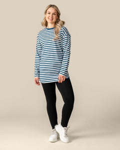 Long Sleeve T-Shirt Petrol Stripes