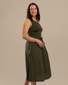 Poplin Skirt Khaki