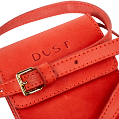 Leather Phone Holder Silicon Valley Collection Red