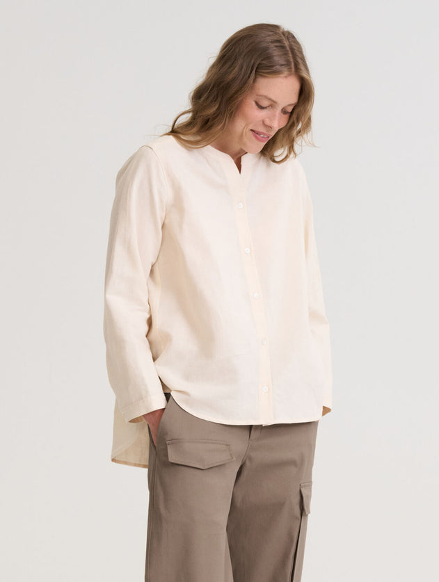 Amelia Linen Blend Shirt Birch