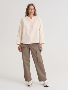 Amelia Linen Blend Shirt Birch