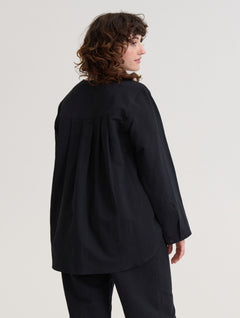 Amelia Linen Blend Shirt Black