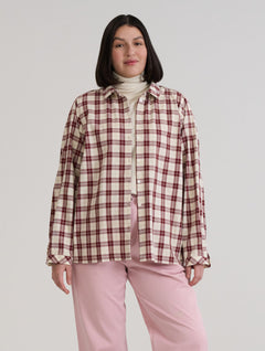 Iines Flannel Shirt Auburn Check