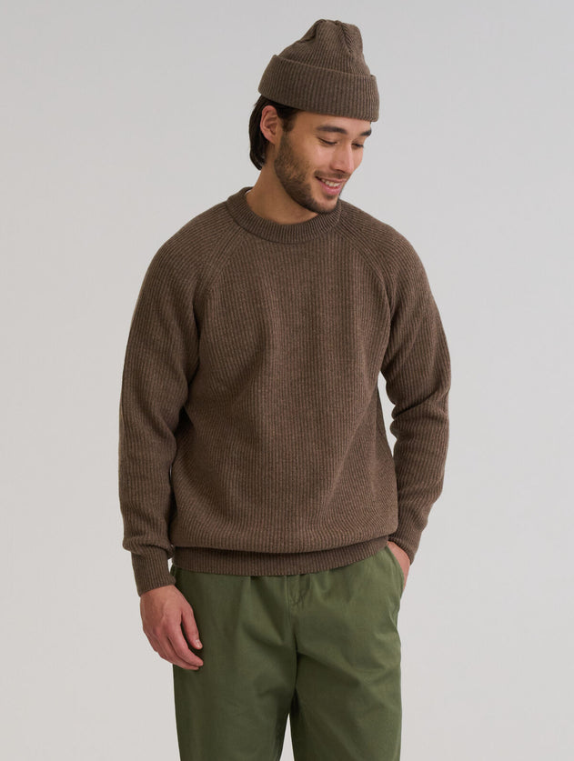 Kuohu Heavy Wool Sweater Light Brown