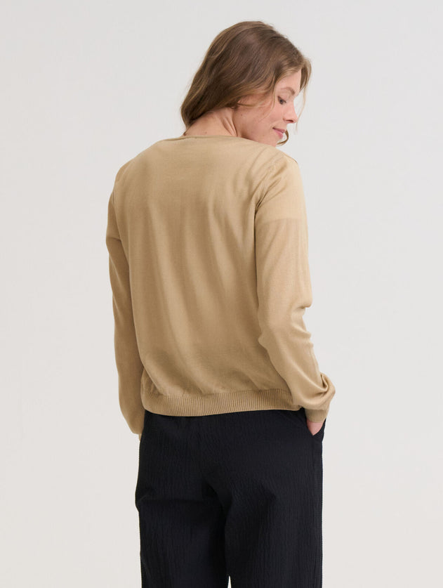 Milena Tencel Cardigan Beige