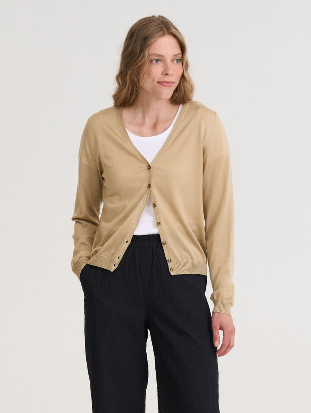 Milena Tencel Cardigan Beige