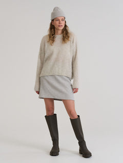 Sanni Wool Skirt Marble Grey