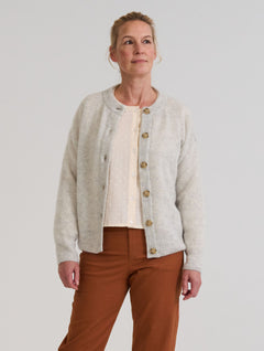 Valma Mohair Cardigan Marble Grey