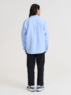 Teemu Linen Blend Shirt Light Blue