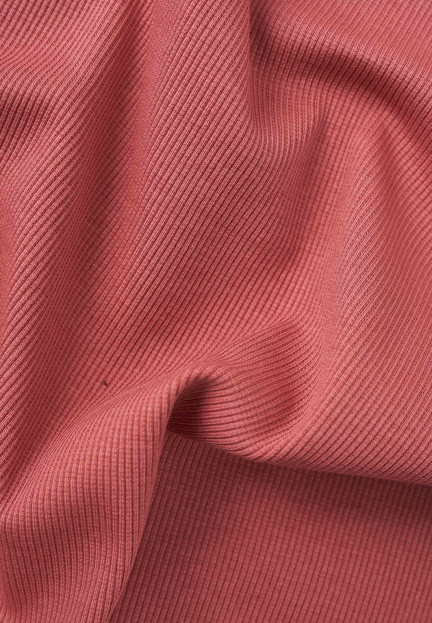 Sonnia Geribbeld Croptop Red Wood