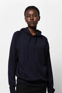 Rhea Merino Hoody Navy