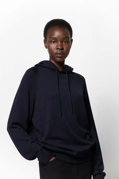 Rhea Merino Hoody Navy