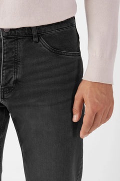 Rise Relaxed Tapered Basic Jeans Black