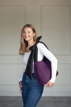 Rainsisters Bow Tote Bag Sugar Plum