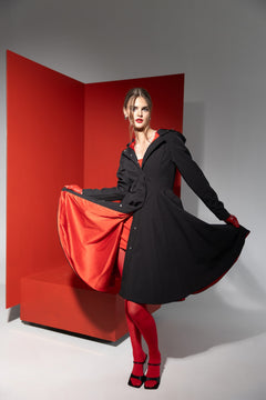 Raven Red Raincoat Black and Red
