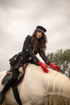 RainSisters-jacket-Cosmic-Meadow-waterproof-black-polka-dots-with-colorful-flowers-front-open.jpg?v=1780399267