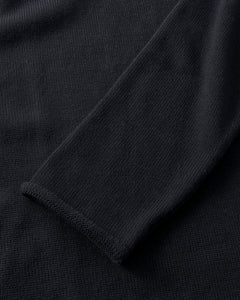 Relaxed Knit Sweatshirt Black