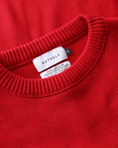 Relaxed Knit Sweatshirt Washed Burgundy